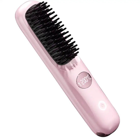 Hair Straightener Brush USB Charging Smoothing Hair Brush Portable Hair Straightener Hair Straightener Straightening Brush for