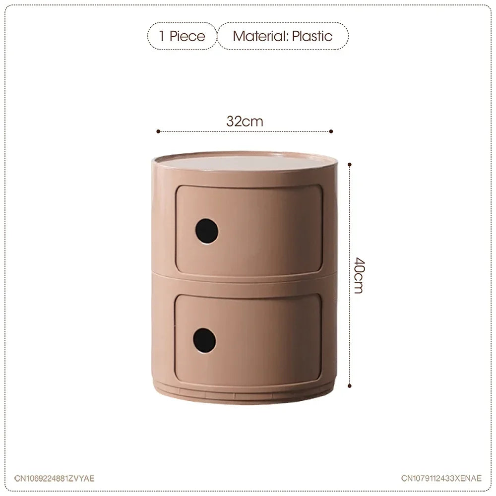 Nordic Net Red Bedside Cabinet Modern Simple White Round Creative Mini Simple Small Side Table Portable Nightstands Furniture