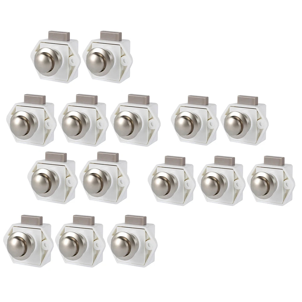 5/10/15Pcs Button Catch Lock 15-27mm Thickness Door Catch Knobs Household Metal Drawer Catch Lock for Furniture RV Boat Vessel
