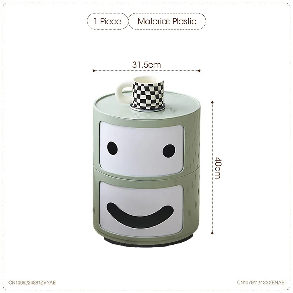 Nordic Net Red Bedside Cabinet Modern Simple White Round Creative Mini Simple Small Side Table Portable Nightstands Furniture