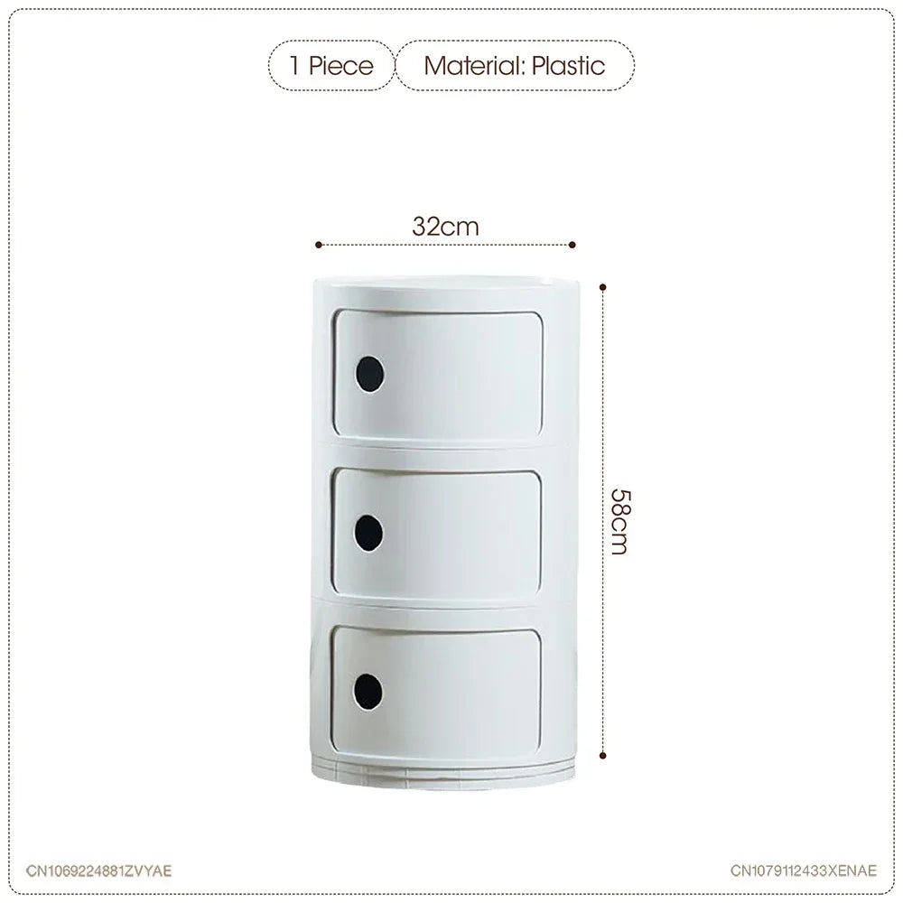 Nordic Net Red Bedside Cabinet Modern Simple White Round Creative Mini Simple Small Side Table Portable Nightstands Furniture