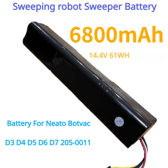 6800mAh Sweeping Robot Sweeper Battery 14.4V 61WH Battery for Neato Botvac D3 D4 D5 D6 D7 205-0011 Accessories & Parts Batteries