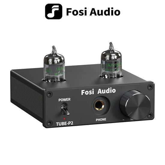 Fosi Audio P2 integrated Portable Headphone Amplifier Vacuum Tube Amp Mini HiFi Stereo Audio with Low Ground Noise for Headphone
