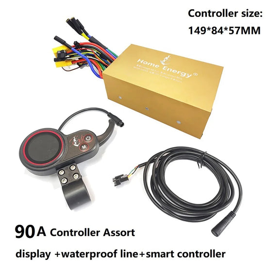 Dual Drive Controller 48V60V72V 50A70A90A Electric Bicycle Brushless Dual Drive Controller Electric Scooter Sine Wave Controller