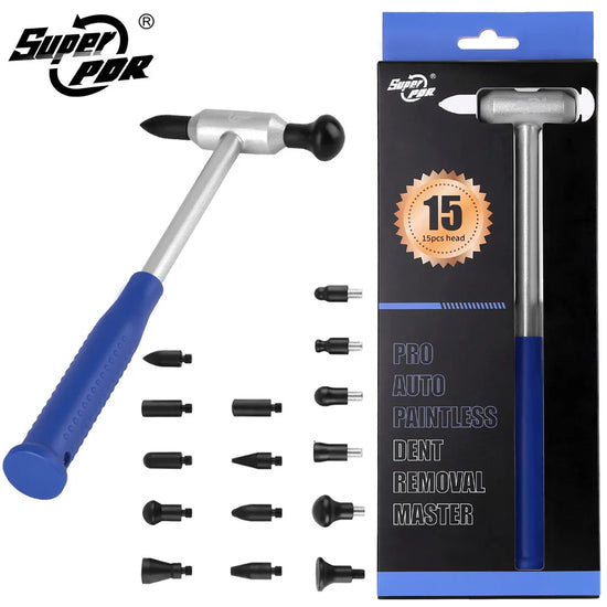 PDR Auto Dent Remover Hammer With 15 Heads,Paintless Car Dent Repair Hammer,No Trace Shaping Body Dent Repair For Car Dent