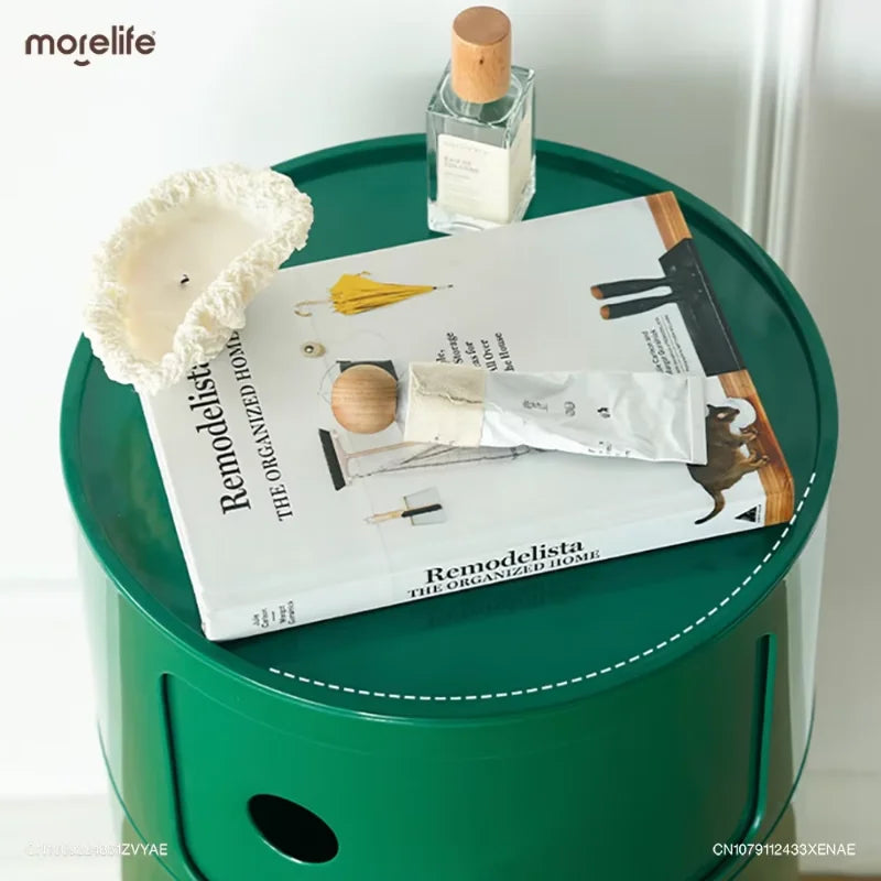 Nordic Net Red Bedside Cabinet Modern Simple White Round Creative Mini Simple Small Side Table Portable Nightstands Furniture