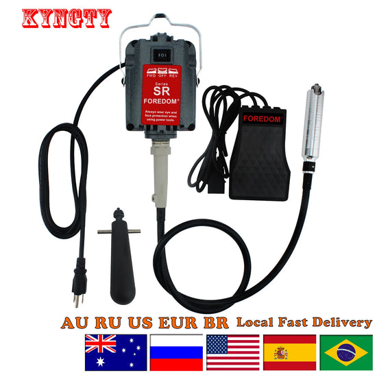 FORDEOM SR Hanging Flex Shaft Grinder 230W Rotary Tool with Stepless Speed Foot Pedal Rotary Carver for Carving, Buffing,Polish