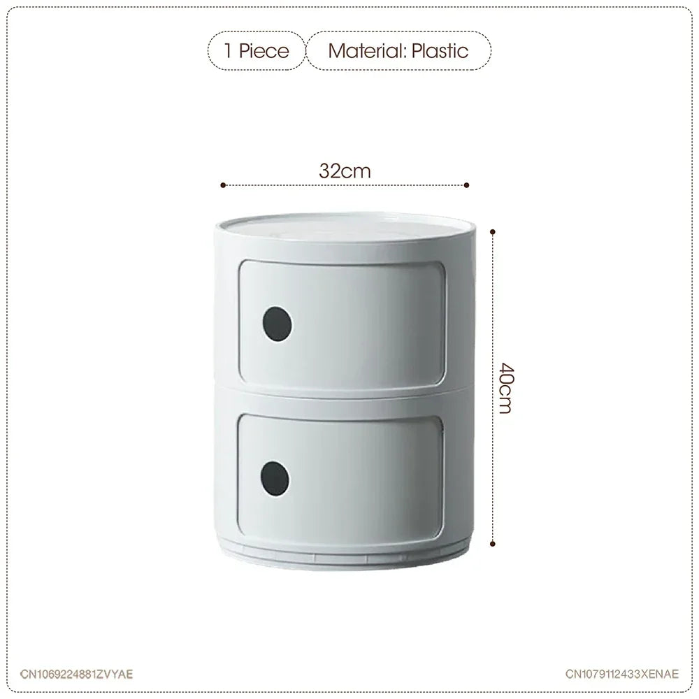 Nordic Net Red Bedside Cabinet Modern Simple White Round Creative Mini Simple Small Side Table Portable Nightstands Furniture