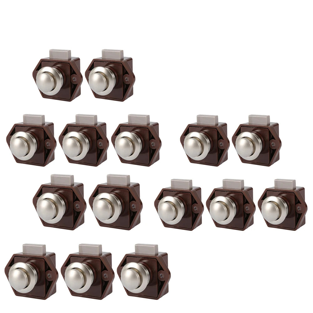 5/10/15Pcs Button Catch Lock 15-27mm Thickness Door Catch Knobs Household Metal Drawer Catch Lock for Furniture RV Boat Vessel