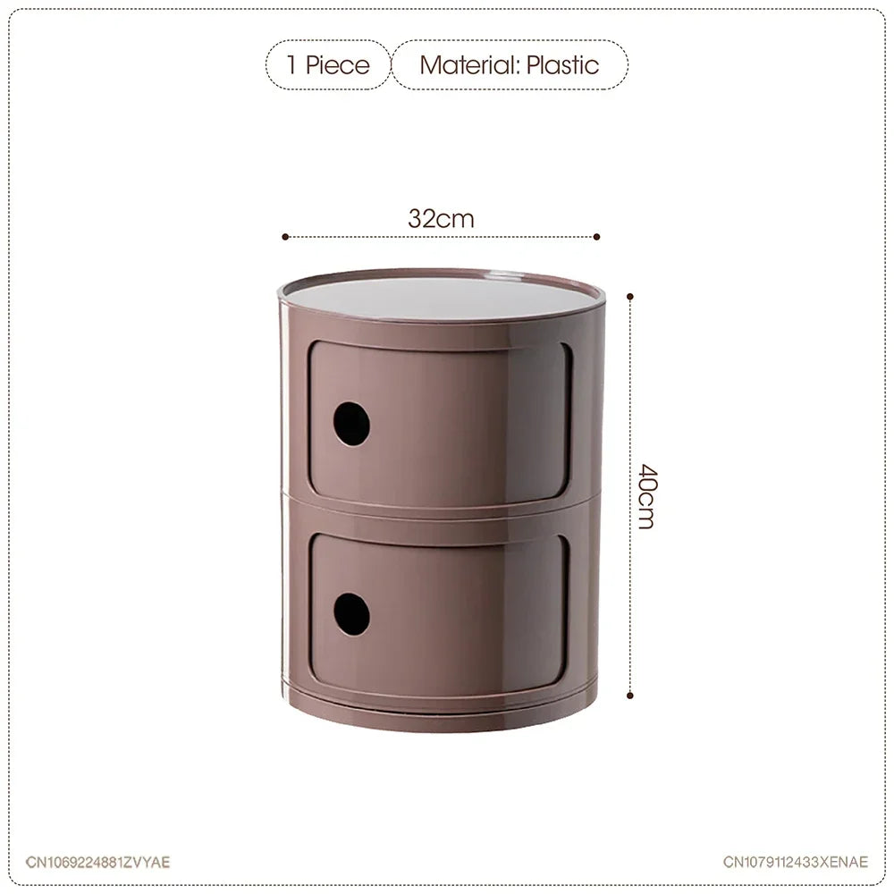 Nordic Net Red Bedside Cabinet Modern Simple White Round Creative Mini Simple Small Side Table Portable Nightstands Furniture