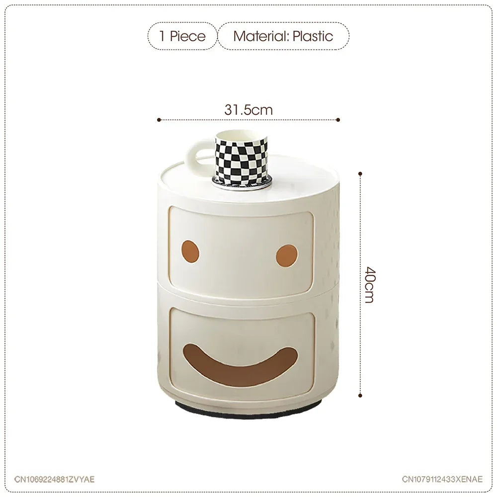 Nordic Net Red Bedside Cabinet Modern Simple White Round Creative Mini Simple Small Side Table Portable Nightstands Furniture
