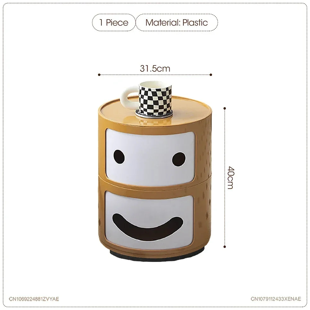 Nordic Net Red Bedside Cabinet Modern Simple White Round Creative Mini Simple Small Side Table Portable Nightstands Furniture