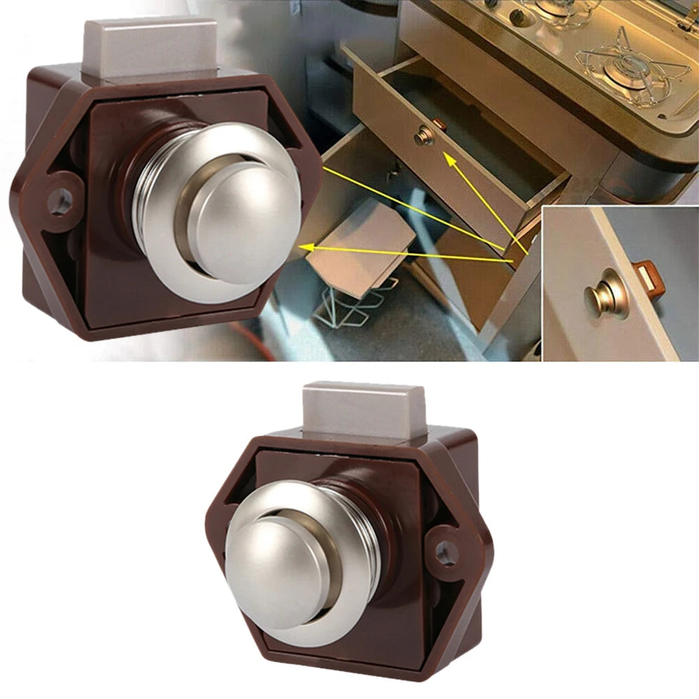 5/10/15Pcs Button Catch Lock 15-27mm Thickness Door Catch Knobs Household Metal Drawer Catch Lock for Furniture RV Boat Vessel