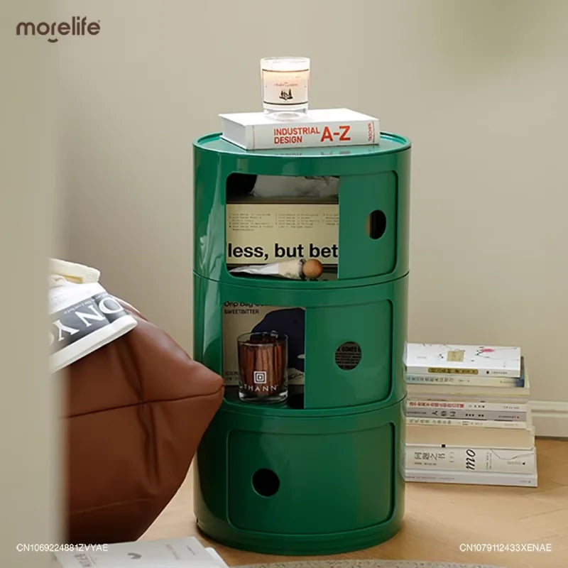 Nordic Net Red Bedside Cabinet Modern Simple White Round Creative Mini Simple Small Side Table Portable Nightstands Furniture