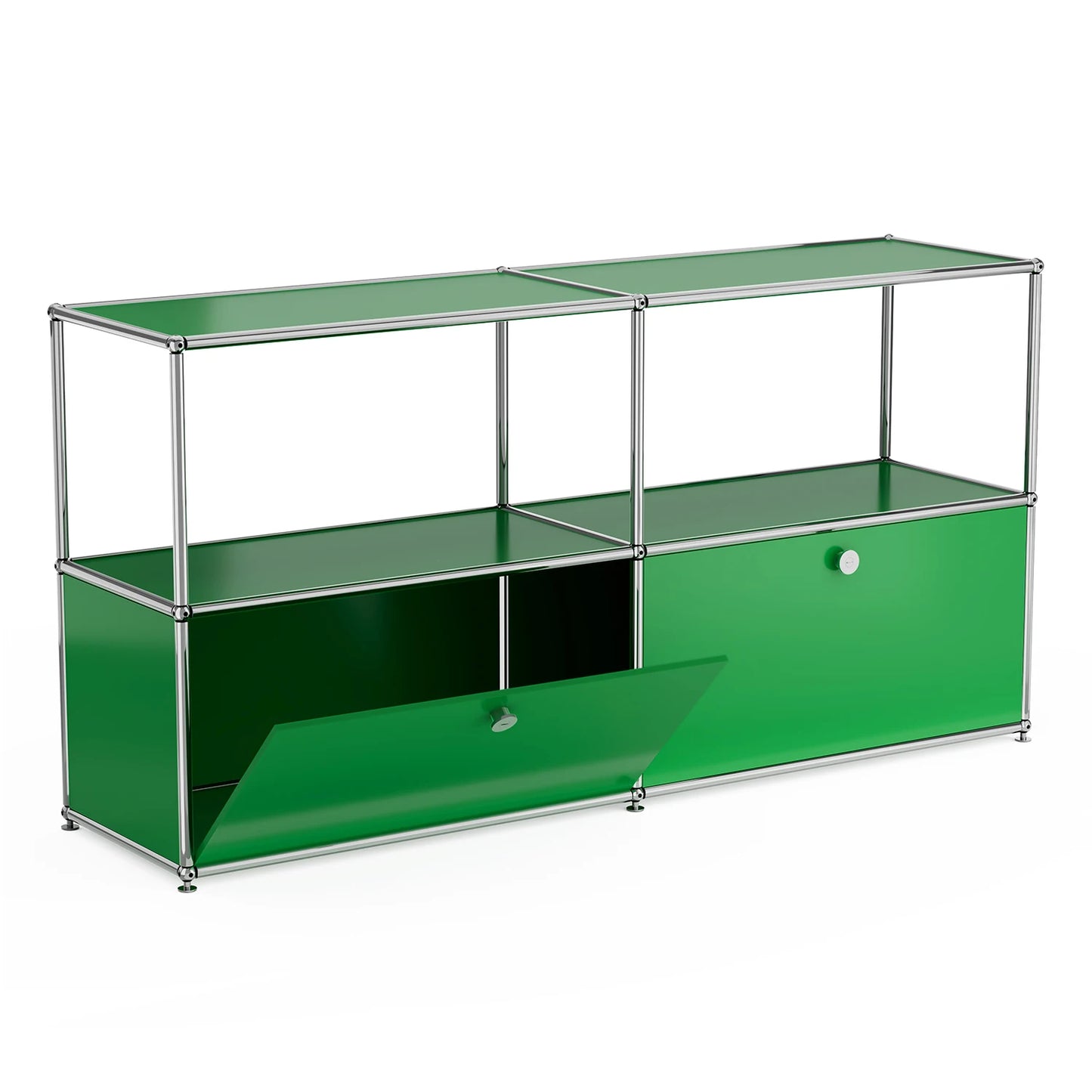 Storage Cabinet With Drawers Stainless Steel Structure with Door for Living Room Furniture Haller -No Keys