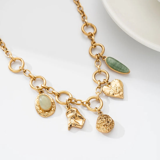 18k Gold Plating Stainless Steel Heart Pendant Necklace Women Men Hip Hop Rapper Miami Cuban Link Chain Free Shipping Everything