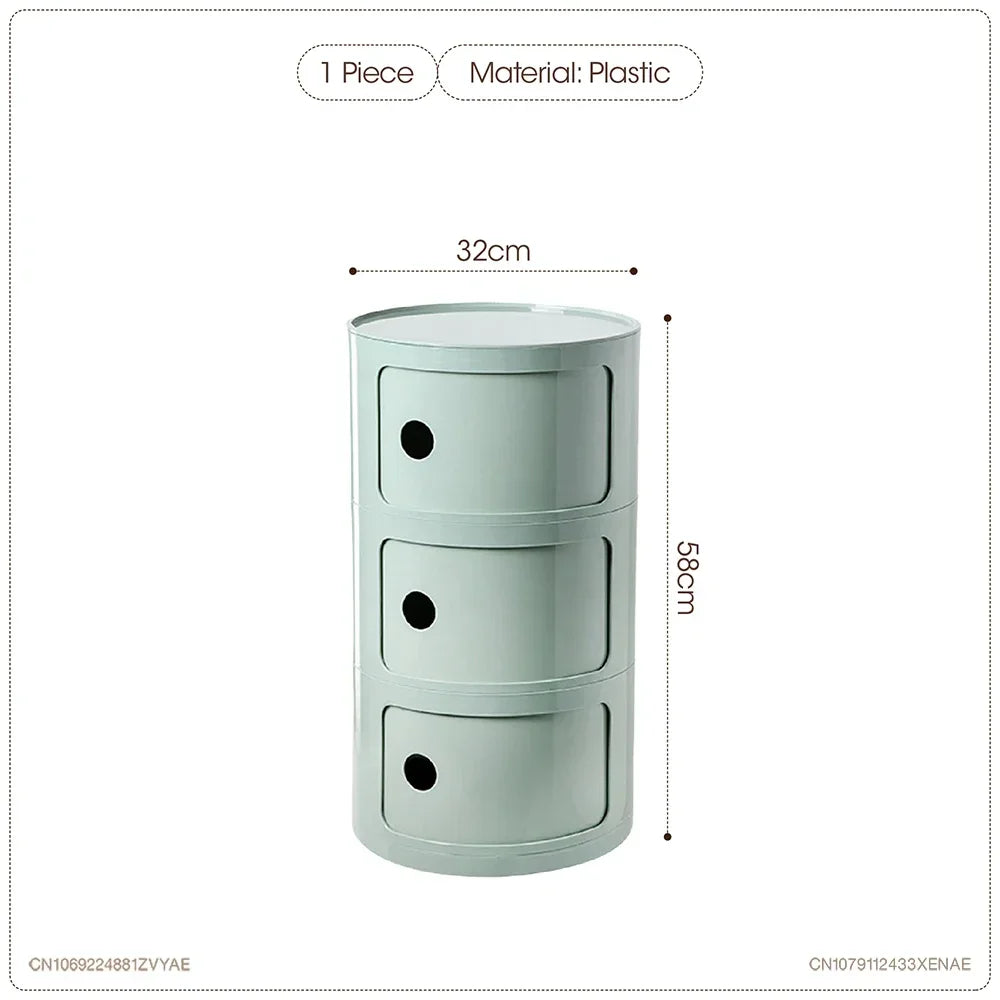 Nordic Net Red Bedside Cabinet Modern Simple White Round Creative Mini Simple Small Side Table Portable Nightstands Furniture