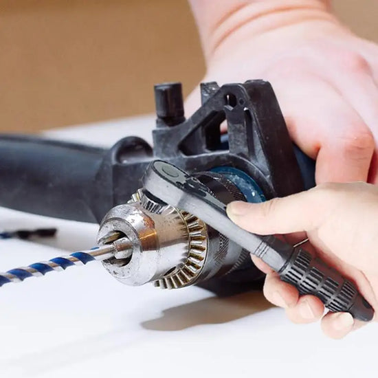 Drill Chuck Key Ratchet Wrench Drill Press Chuck Key Electric Drill Lock Key Wrench With 10/13/16mm Electric Drill Bits For