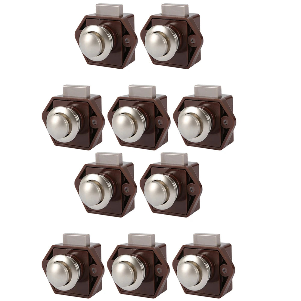 5/10/15Pcs Button Catch Lock 15-27mm Thickness Door Catch Knobs Household Metal Drawer Catch Lock for Furniture RV Boat Vessel