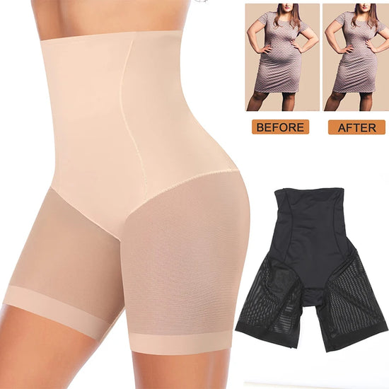 Women Slim Panties High Waist Tummy Control Pants Mesh Slimming Underwear Shapewear Female Nude Smooth Body Sculpting Shaper